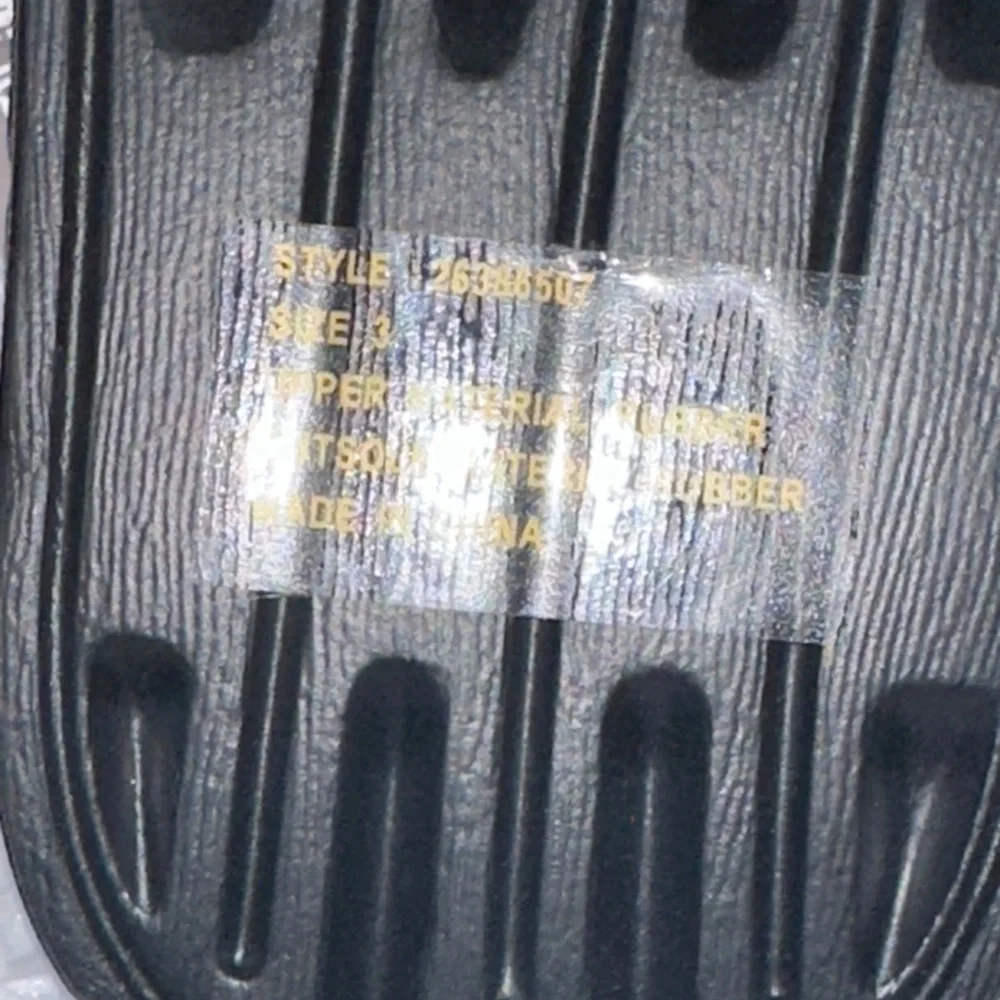 Revolution Black Slides with White Stripes